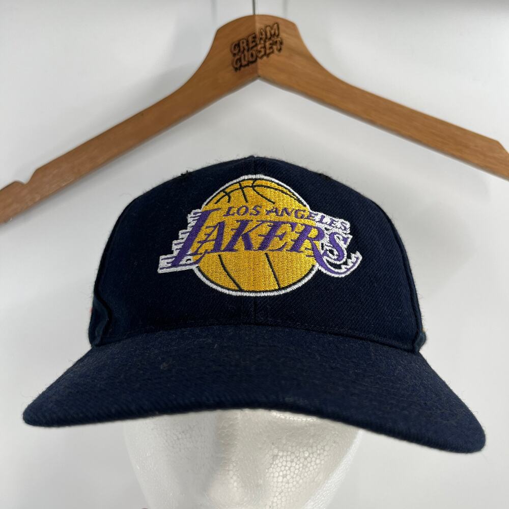Vintage 90's Sports Specialties Los Angeles Lakers Plain Logo Snapback Hat Cap
